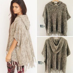 NWOT, Garage Hooded Knit Poncho Size S